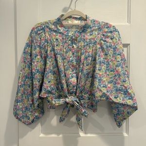 LoveShackFancy Floral Blouse